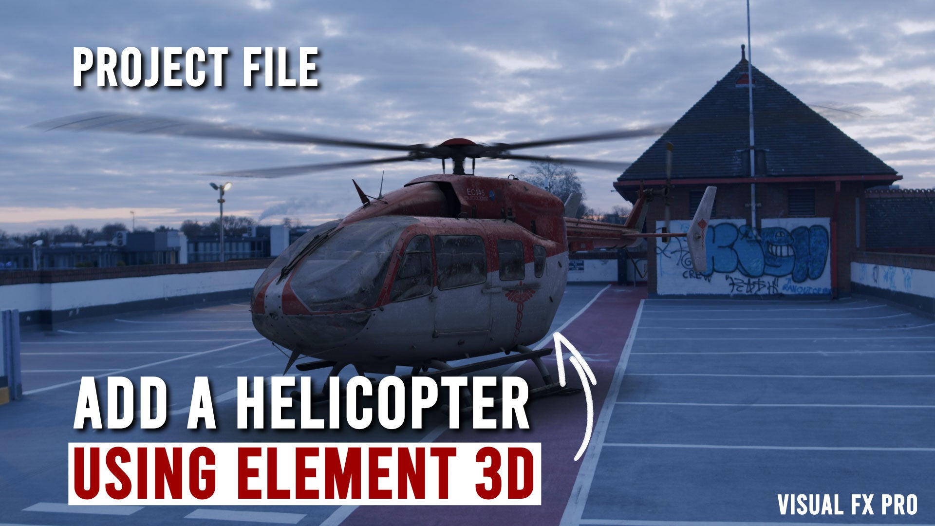 Realistic Helicopter in Element 3D | After Effects - Project File
